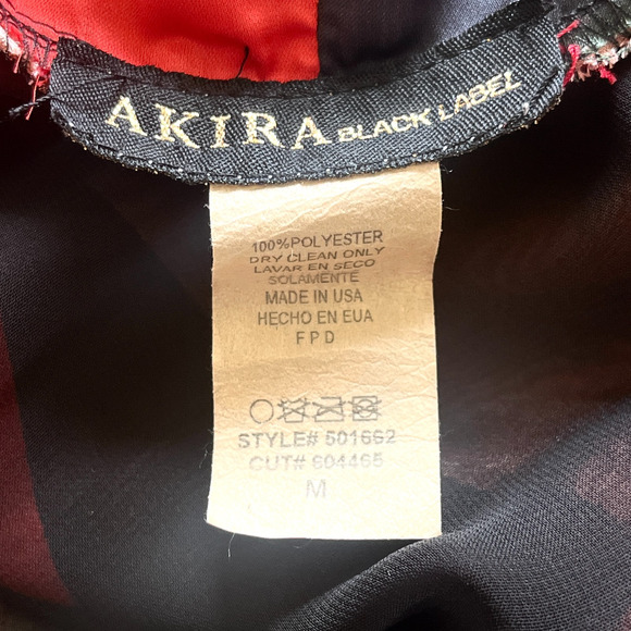 VTG Y2K Akira Satin Multi color Halter Dress Long flowy Size Medium - Picture 9 of 10